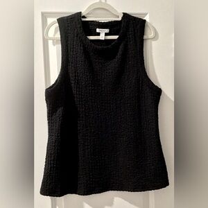NWOT Nine West Black Sleeveless Textured Shell Tank